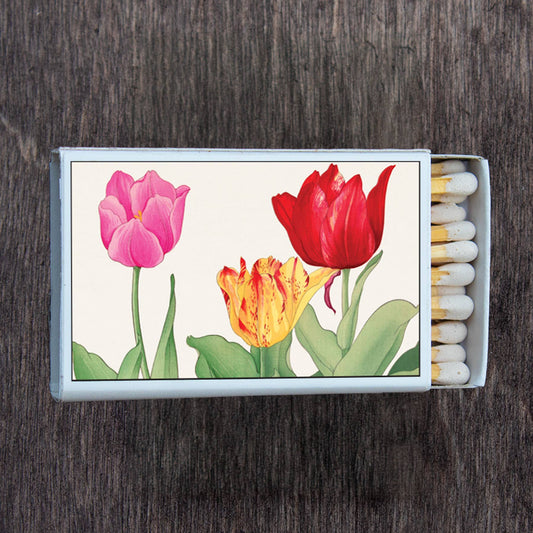 Flowers Tulips Matchbox • Decorative Matches • Candle Acc