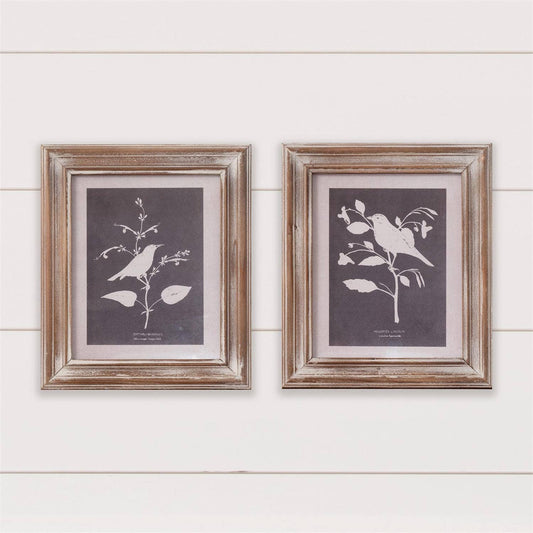 Framed Prints - Bird Silhouette On Dark Background