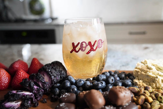 XOXO Jeweled Stemless Wine Glass