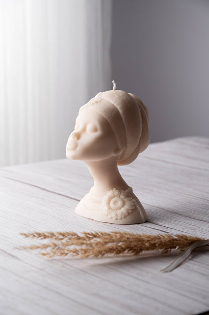 African Female Figure Candle