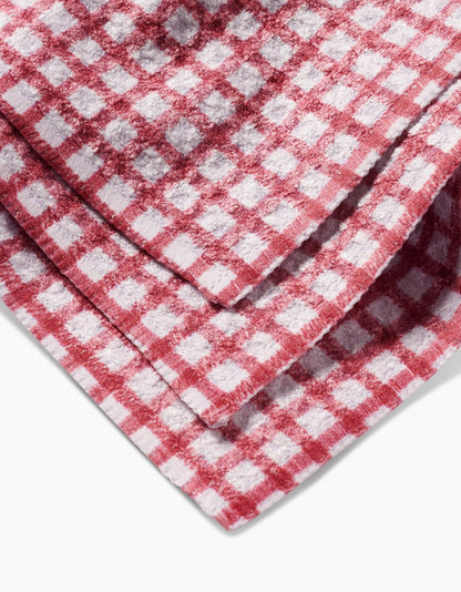 Geometry - Fireside Plaid Red Dishcloth Set