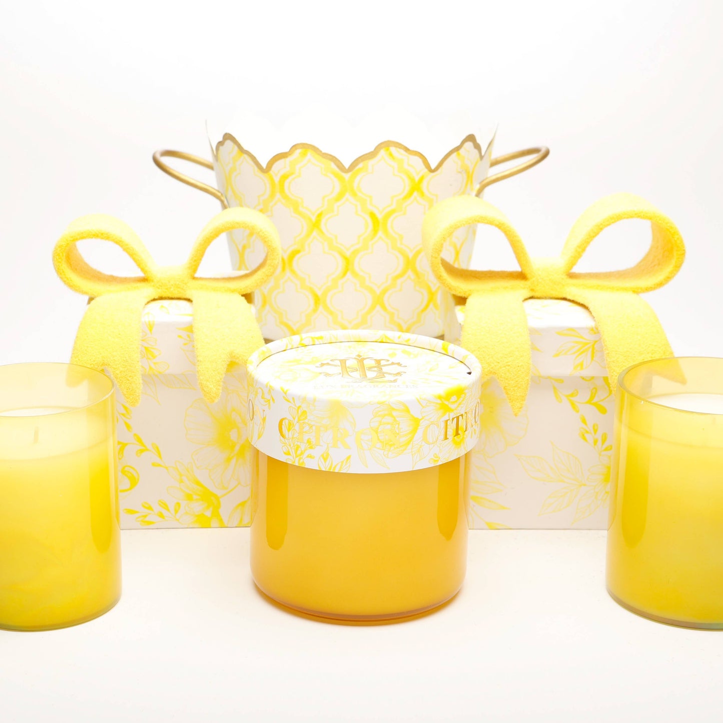 Citron 15 oz 2 wick Decorative Lid Candle