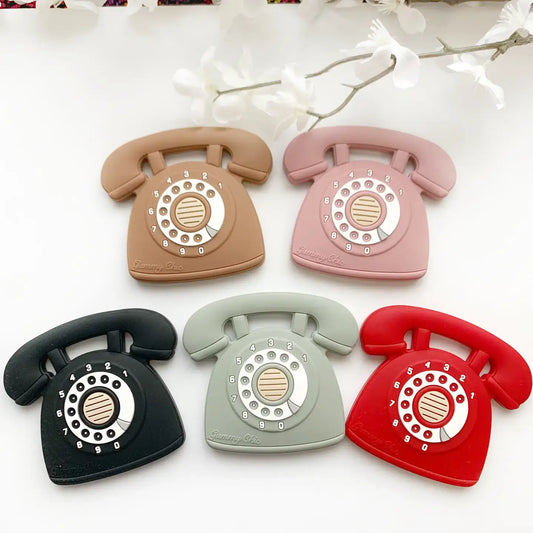 Vintage Phone Teether Toy for Teething Babies -Fun Baby Gift