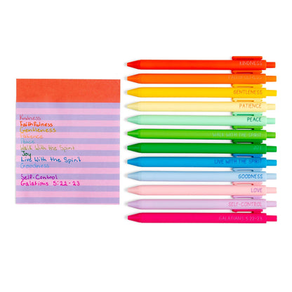 Fruits of the Spirit Faith-Inspired Pen Set of 12