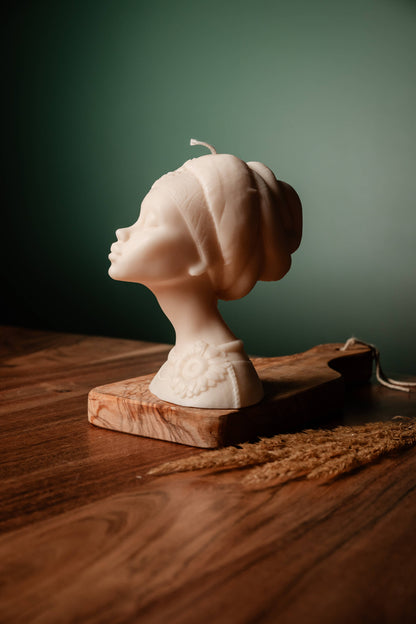 African Female Figure Candle