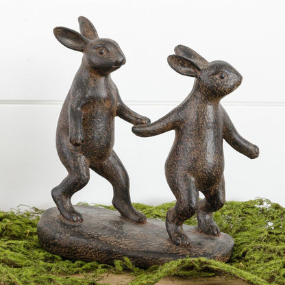 Rabbits Walking Hand In Hand