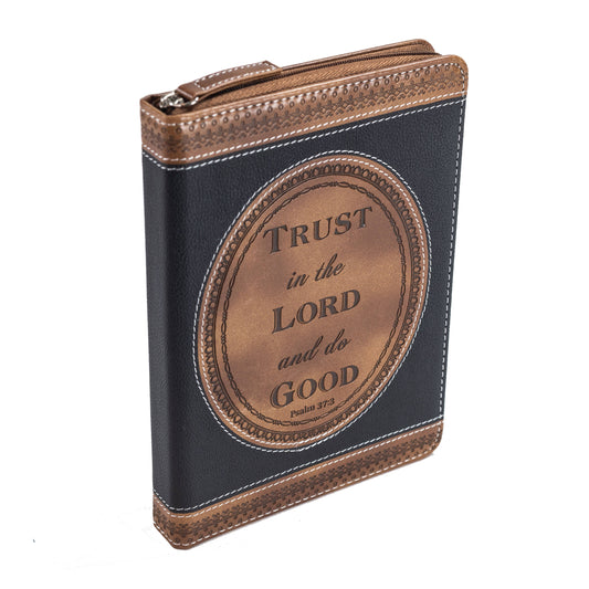 Divinity Boutique - Brown & Black Zippered Journal: Trust