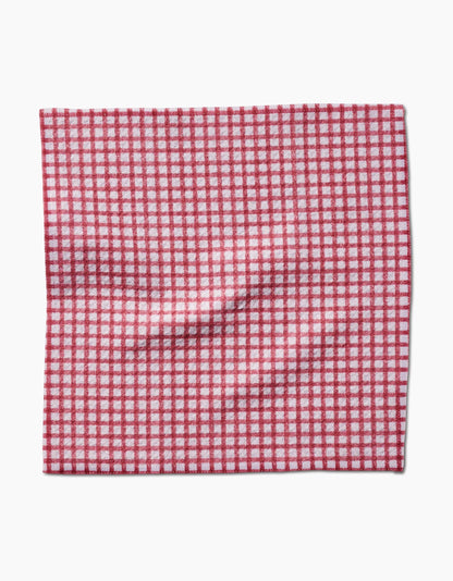 Geometry - Fireside Plaid Red Dishcloth Set
