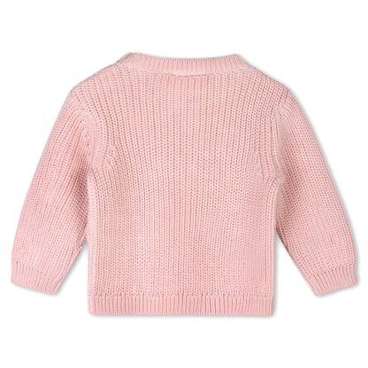 Love  Embroidered Chunky Knit Baby Sweater (Organic)