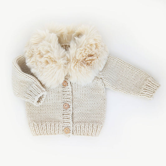 Fur Collar Cardigan Sweater Baby & Toddler