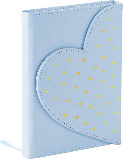 Dayna Lee Heart Flap Journal, Lt Blue 5x7