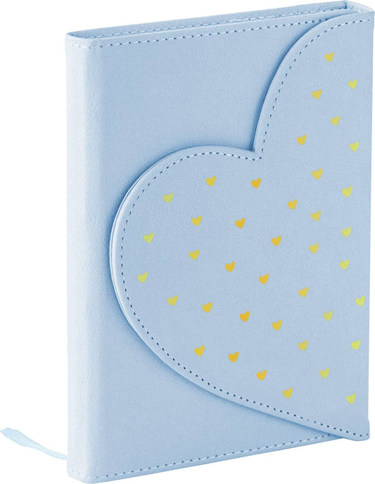 Dayna Lee Heart Flap Journal, Lt Blue 5x7