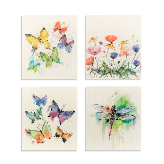 Biodegradable Dish Cloths Butterflies - Set of 4