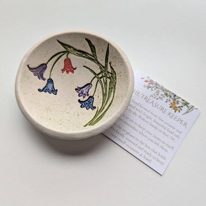 Pottery Dish Bowl - Lilies