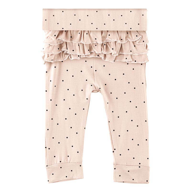 Grow with Me Pants with Ruffles - Polka Dot