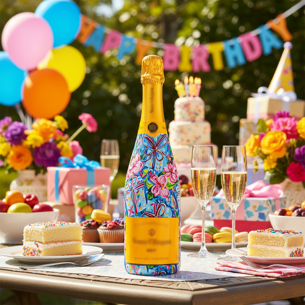 Preppy Happy Birthday Brushed Presents - Champagne Collection