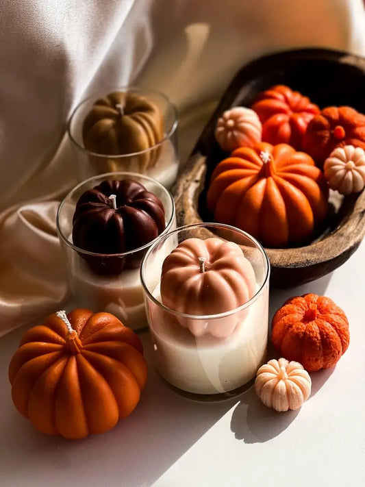 Halloween Candle 9 oz -Container Candle with Pumpkin 3.5x3in