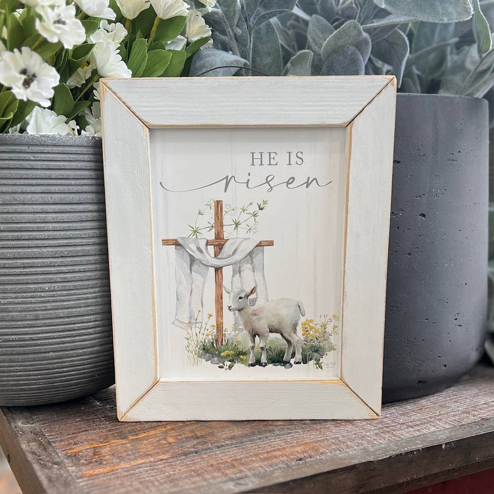 His Is Risen- Easter- Christian- Jesus- Spring- Sign