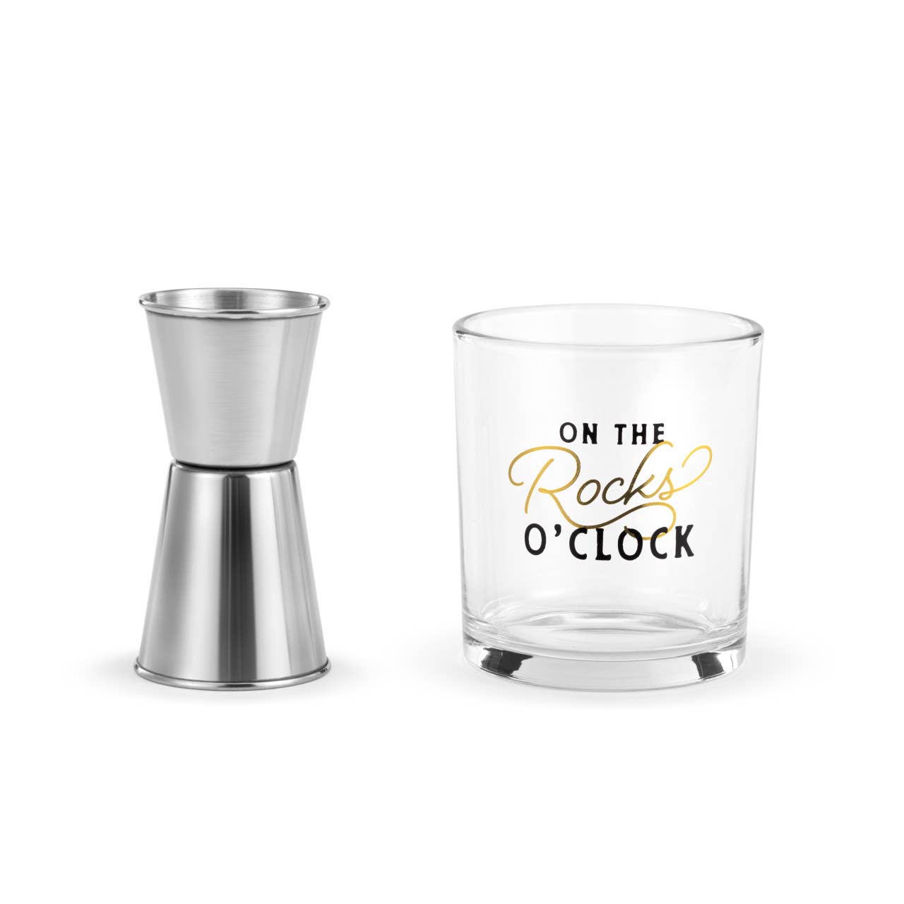 Rocks O'Clock Glass & Jigger Set
