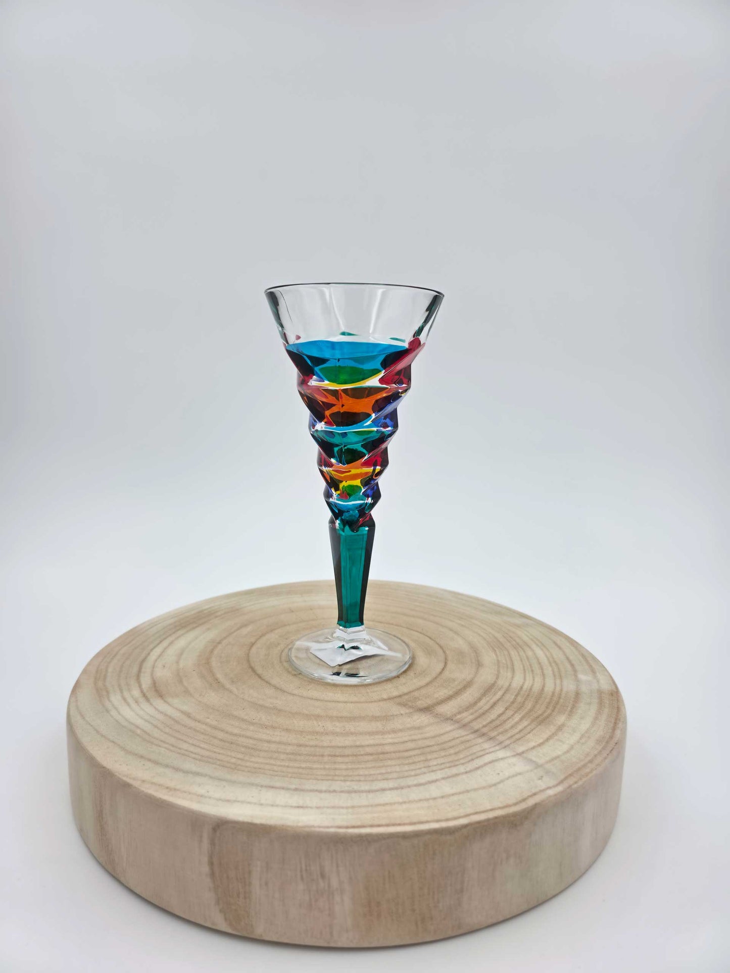 Copas de vino Dyno de cristal italiano pintadas a mano