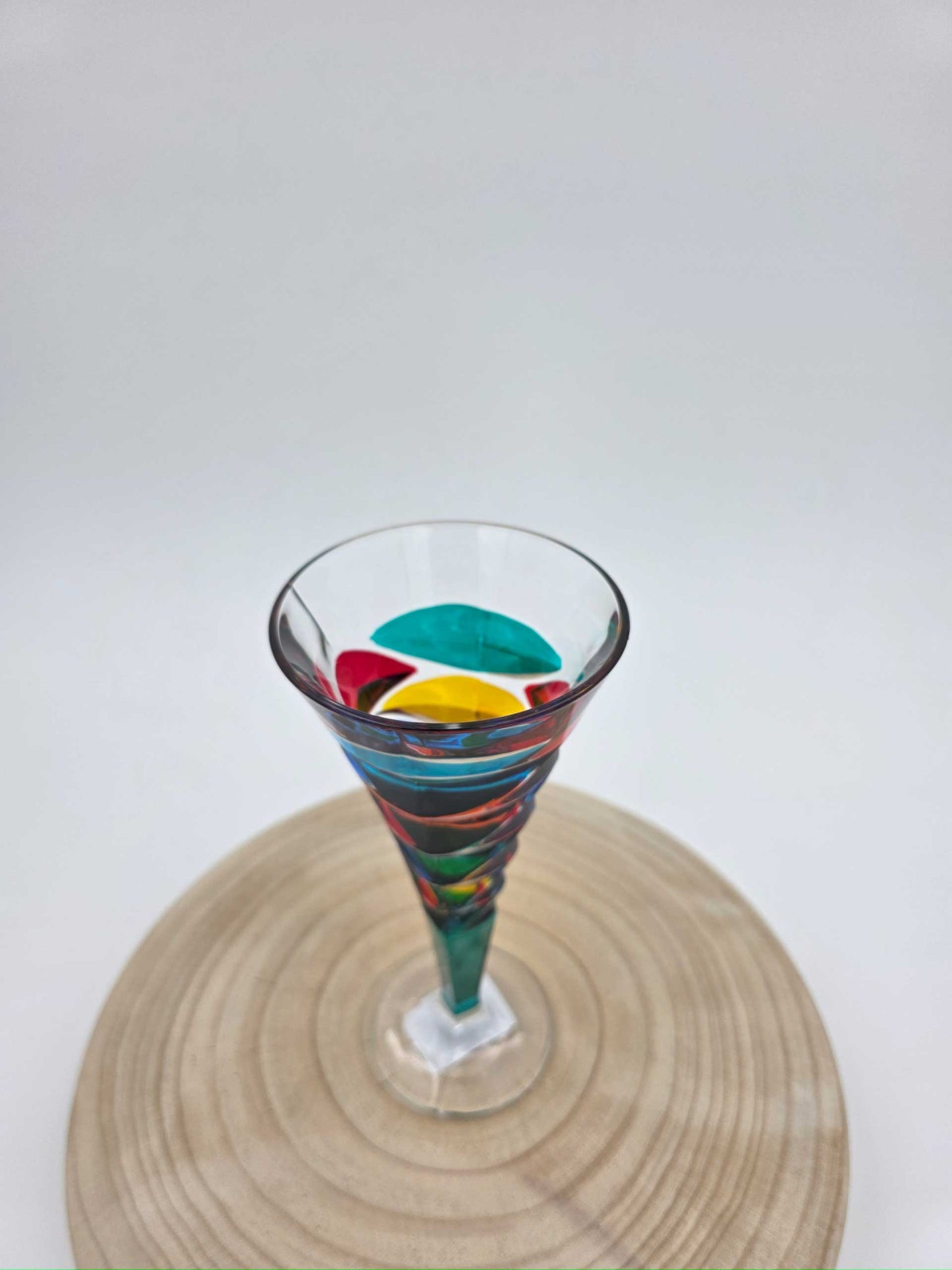 Copas de vino Dyno de cristal italiano pintadas a mano