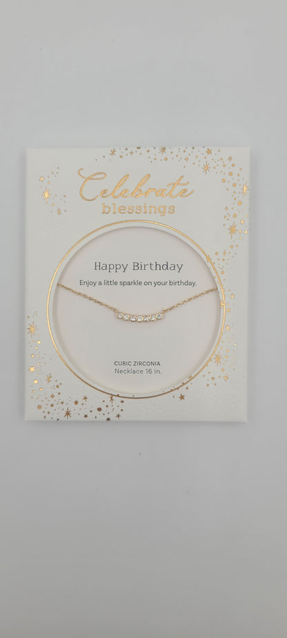 Happy Birthday Necklace - Celebrate Blessings