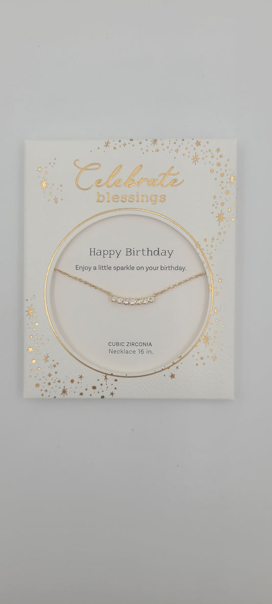 Happy Birthday Necklace - Celebrate Blessings