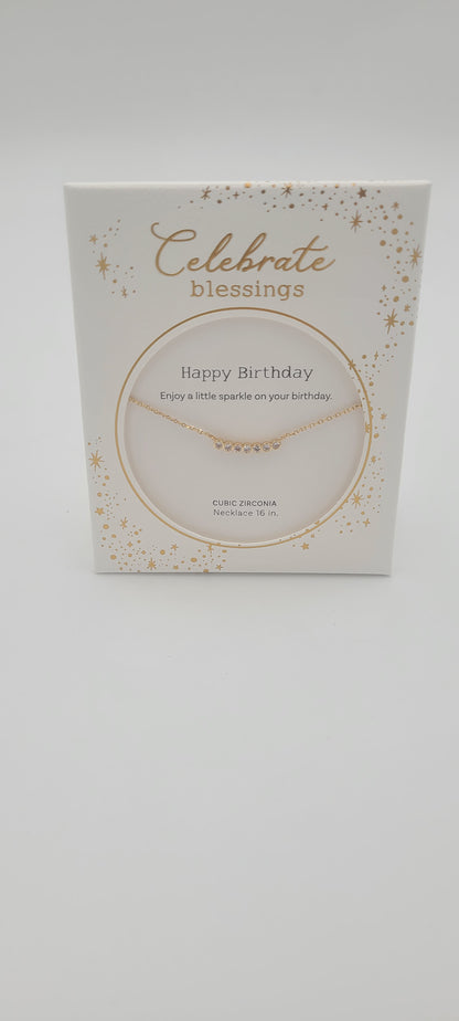 Happy Birthday Necklace - Celebrate Blessings