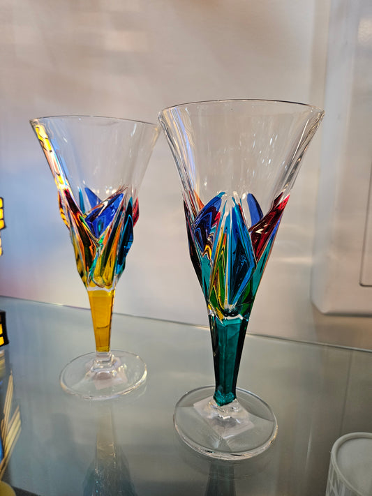 Vine Glasses - Colored Glass