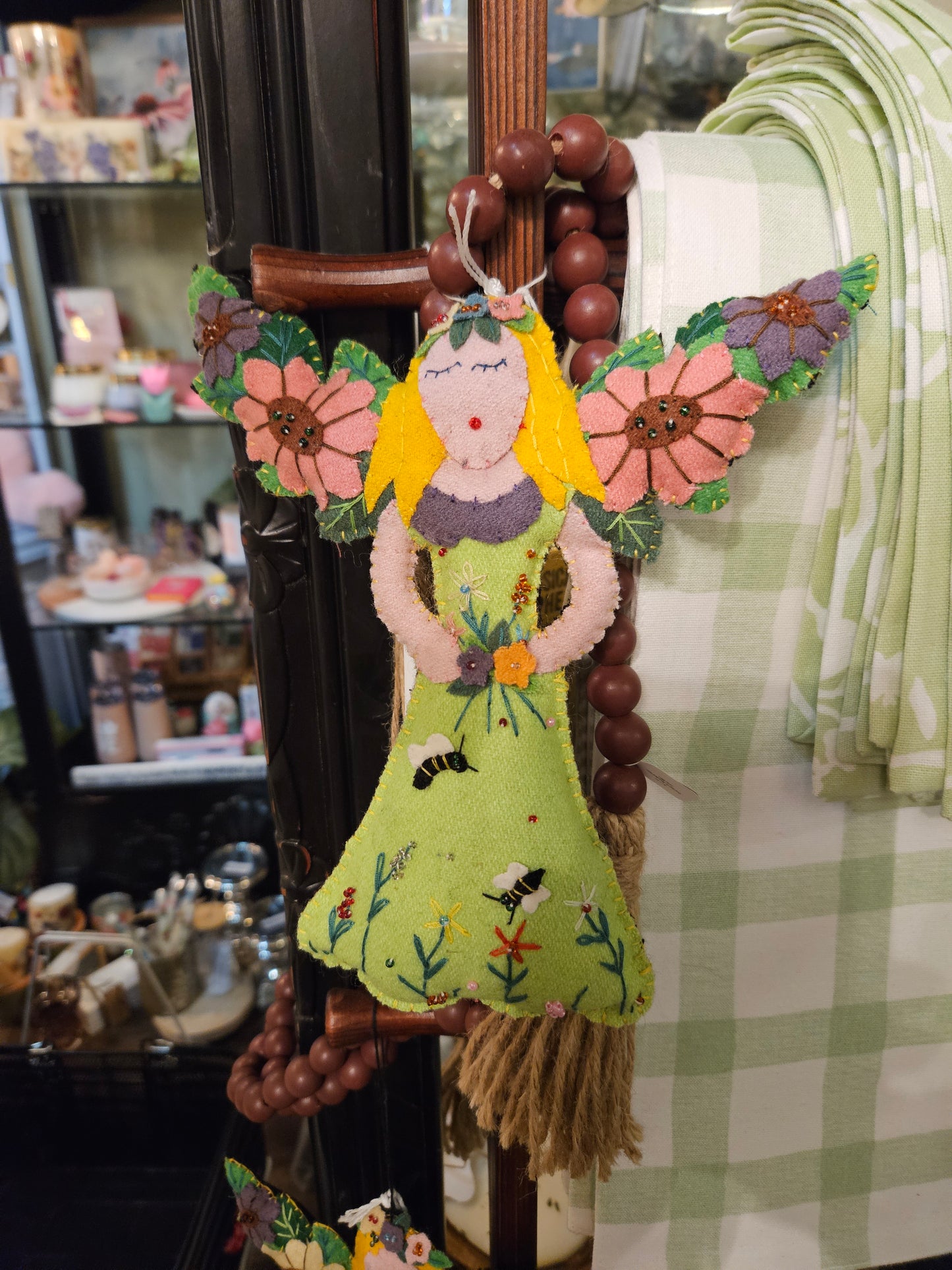 Plush Garden Goddess in Green Dress Ornament